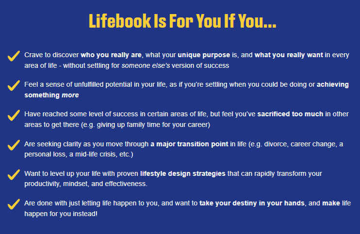 Design Your Very Best Life With Lifebook Premium